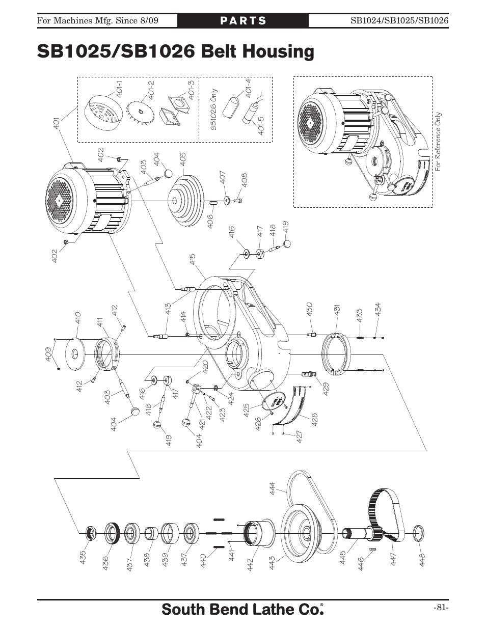 Southbend SOUTH BEND LATHE CO.. SB1024 User Manual | Page 83 / 100