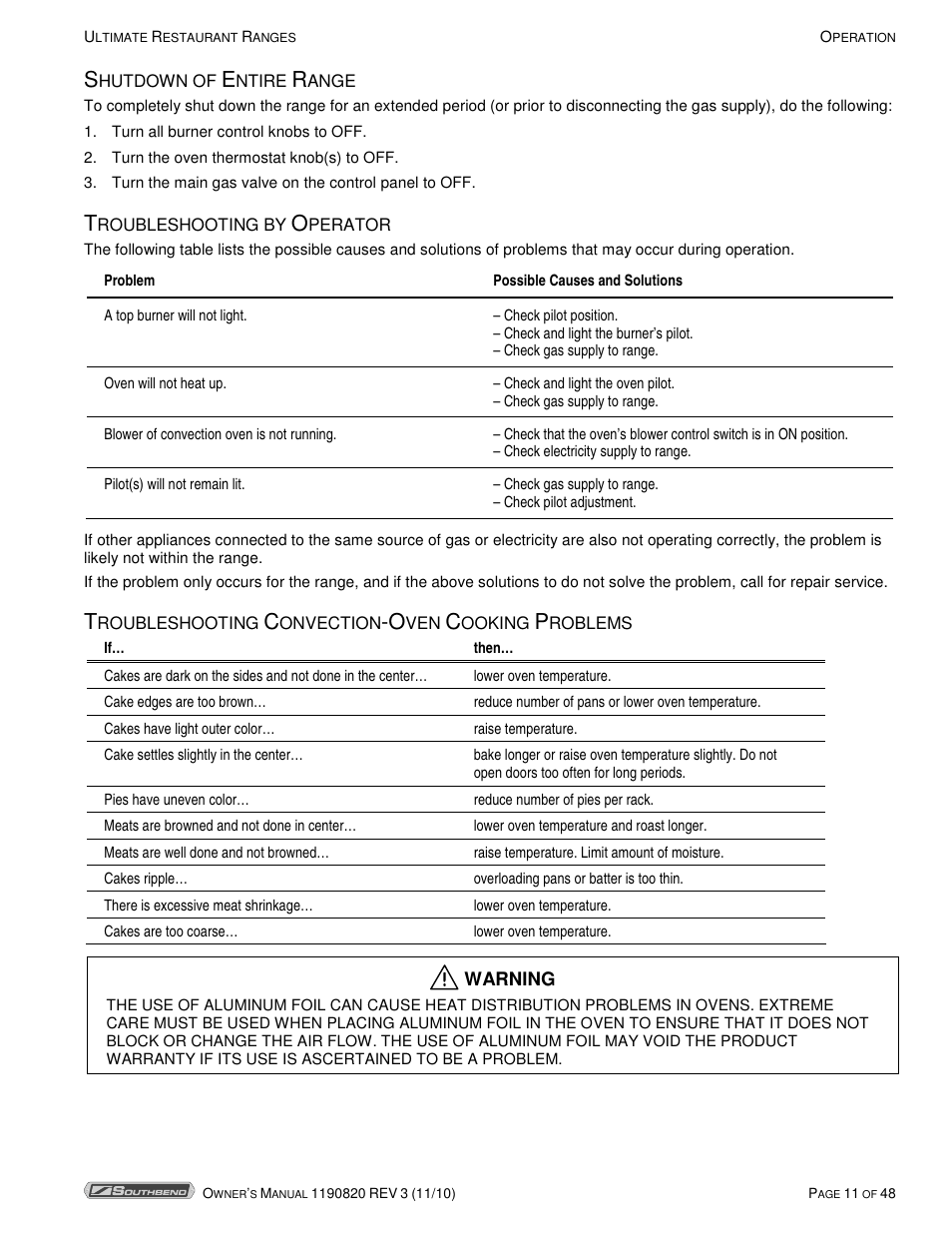 Southbend 4365A User Manual | Page 11 / 48