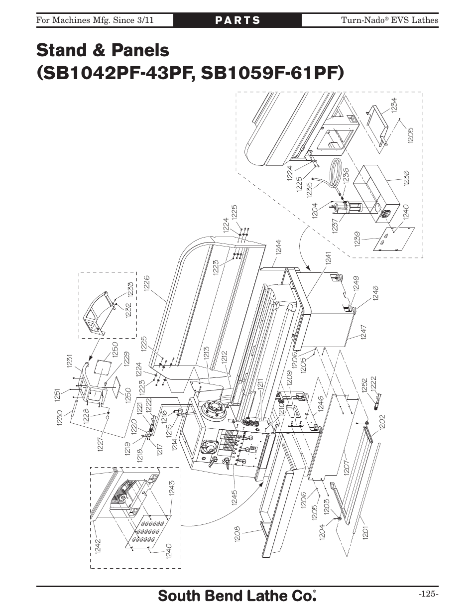 Southbend Turn-Nado EVS w/DRO SB1042PF User Manual | Page 127 / 140