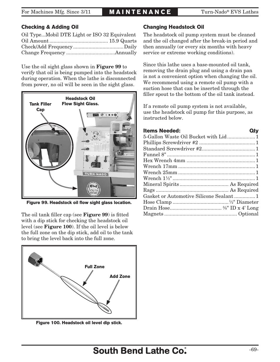 Southbend Turn-Nado EVS w/DRO SB1042PF User Manual | Page 71 / 140