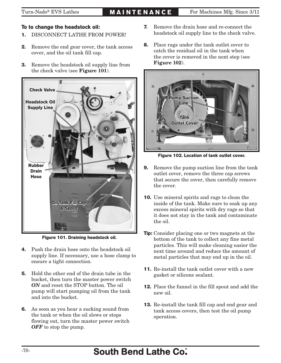 Southbend Turn-Nado EVS w/DRO SB1042PF User Manual | Page 72 / 140