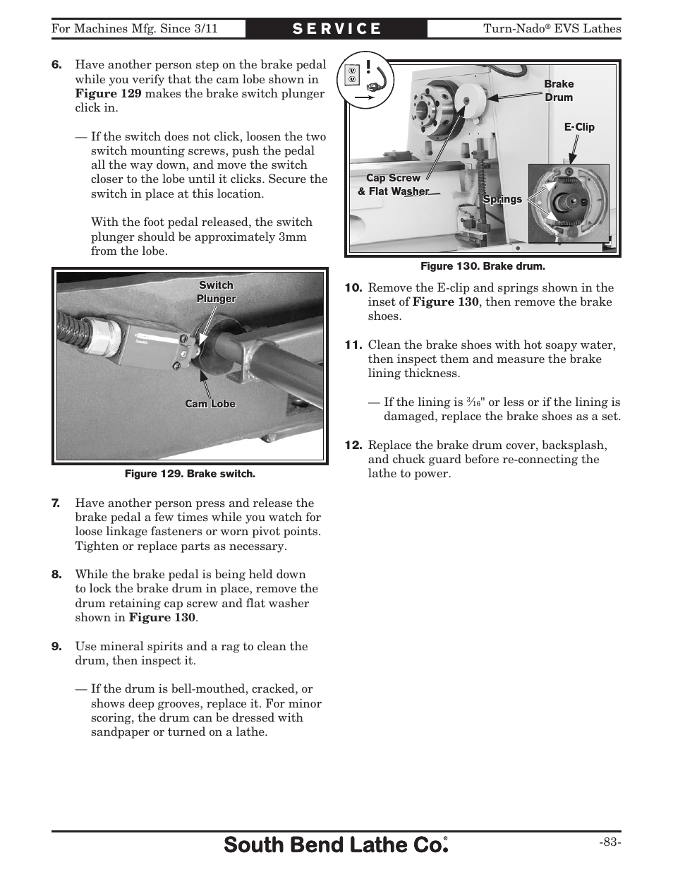 Southbend Turn-Nado EVS w/DRO SB1042PF User Manual | Page 85 / 140