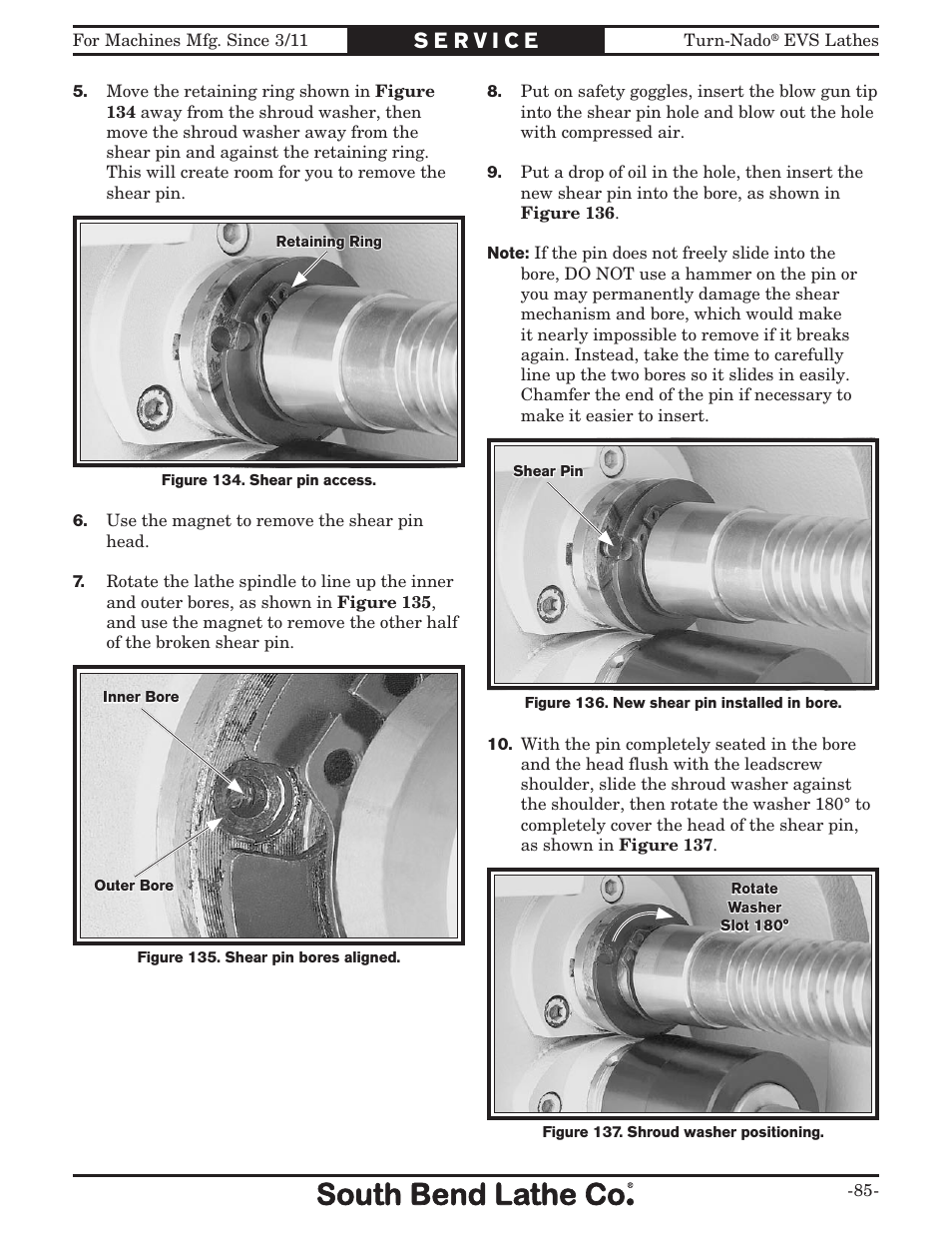 Southbend Turn-Nado EVS w/DRO SB1042PF User Manual | Page 87 / 140