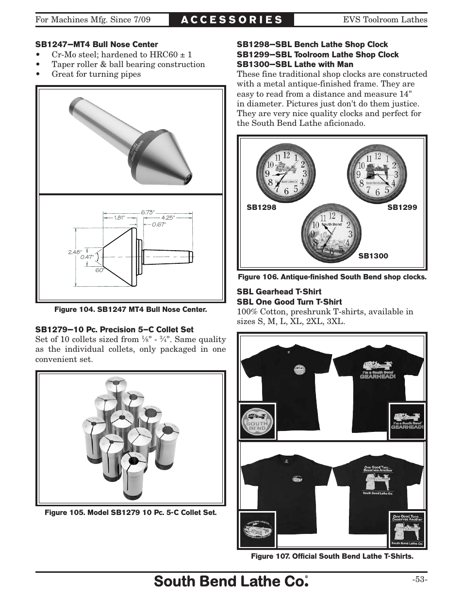 Southbend 16" x 60" Lathe 440V w/ Dro sb1015f User Manual | Page 59 / 148