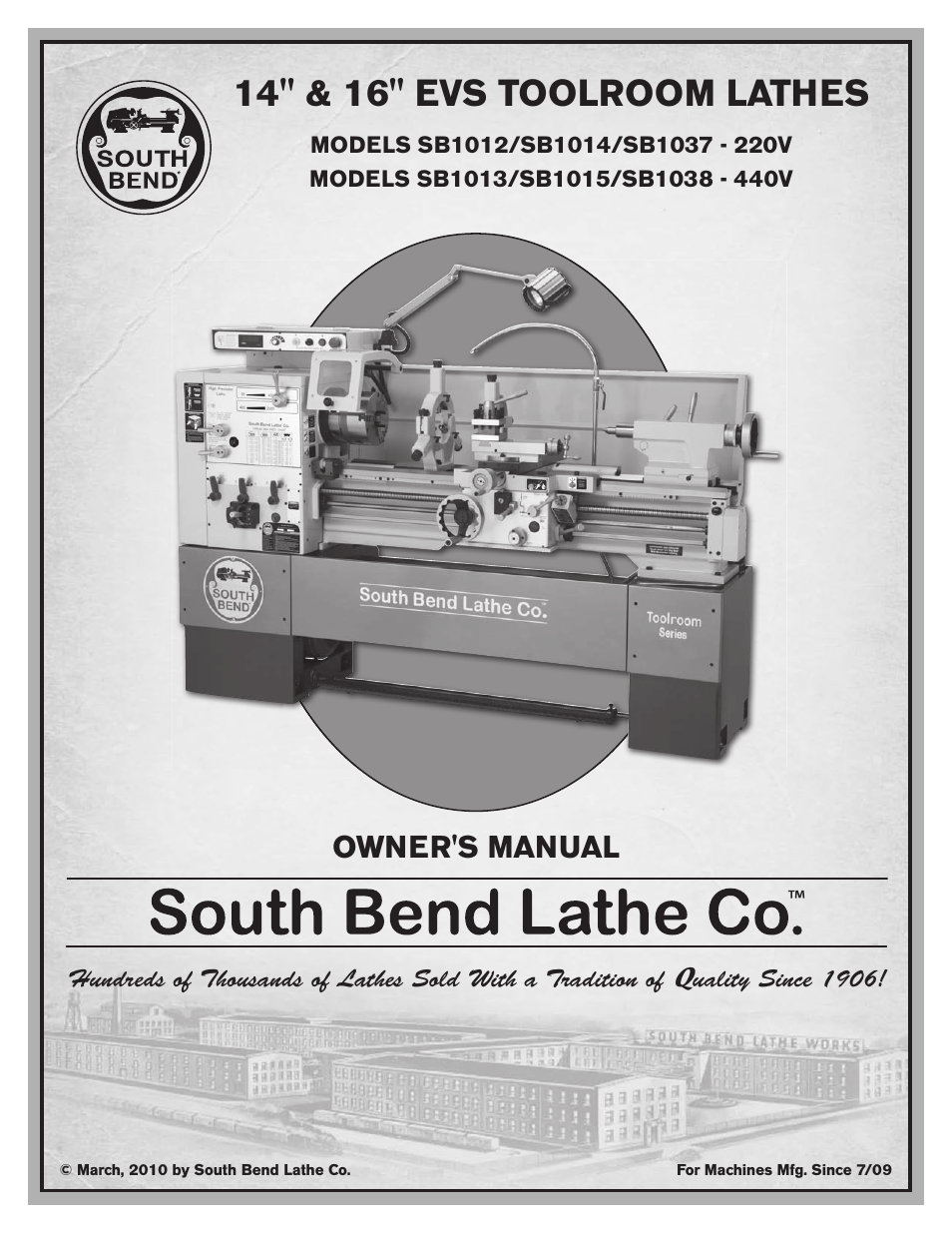 Southbend SB1037 User Manual | 80 pages