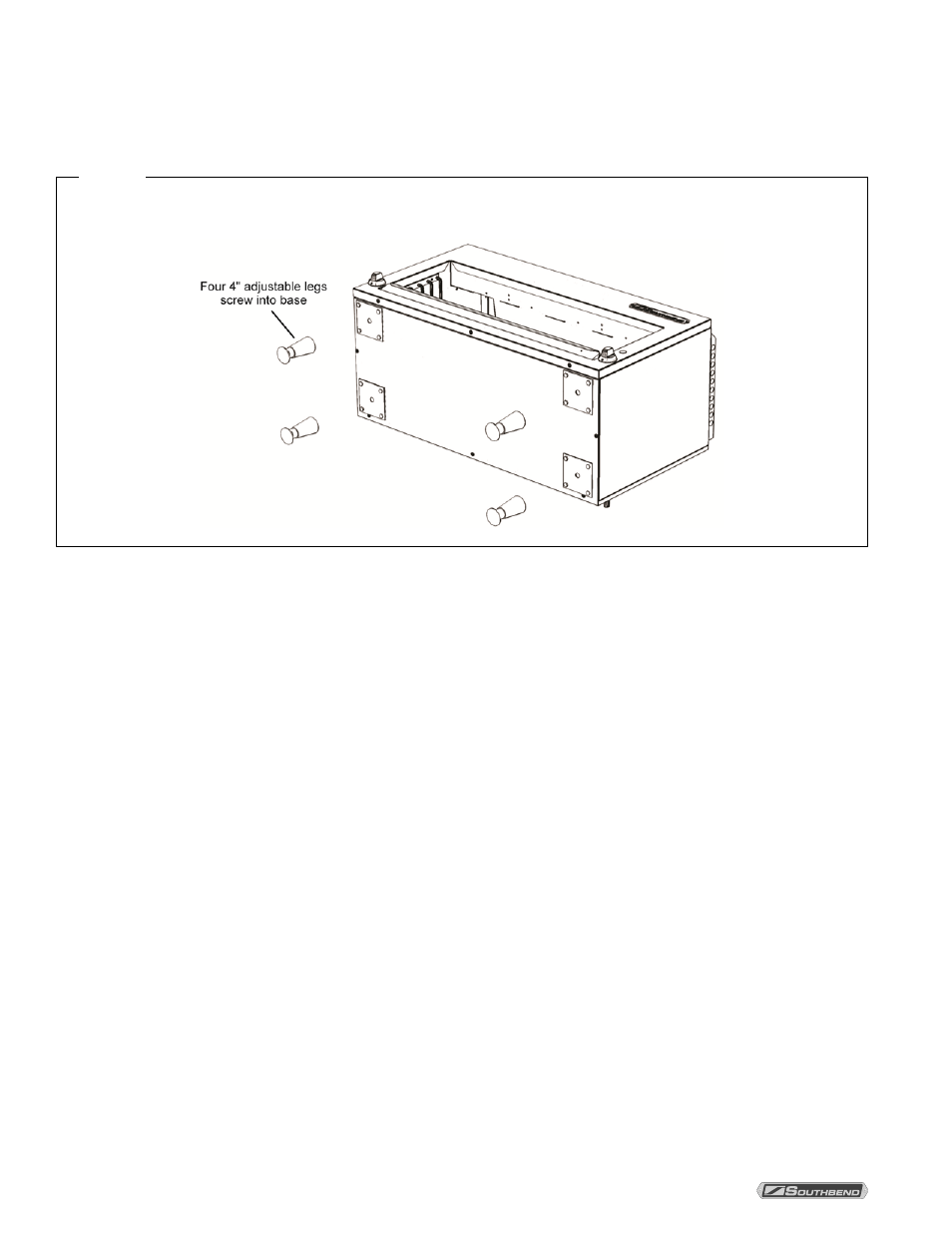 Step 2c: attach countertop legs, Step 3: connect gas supply | Southbend P36-CM-PT User Manual | Page 16 / 24