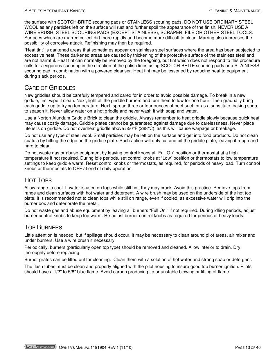 Southbend S36D User Manual | Page 13 / 40