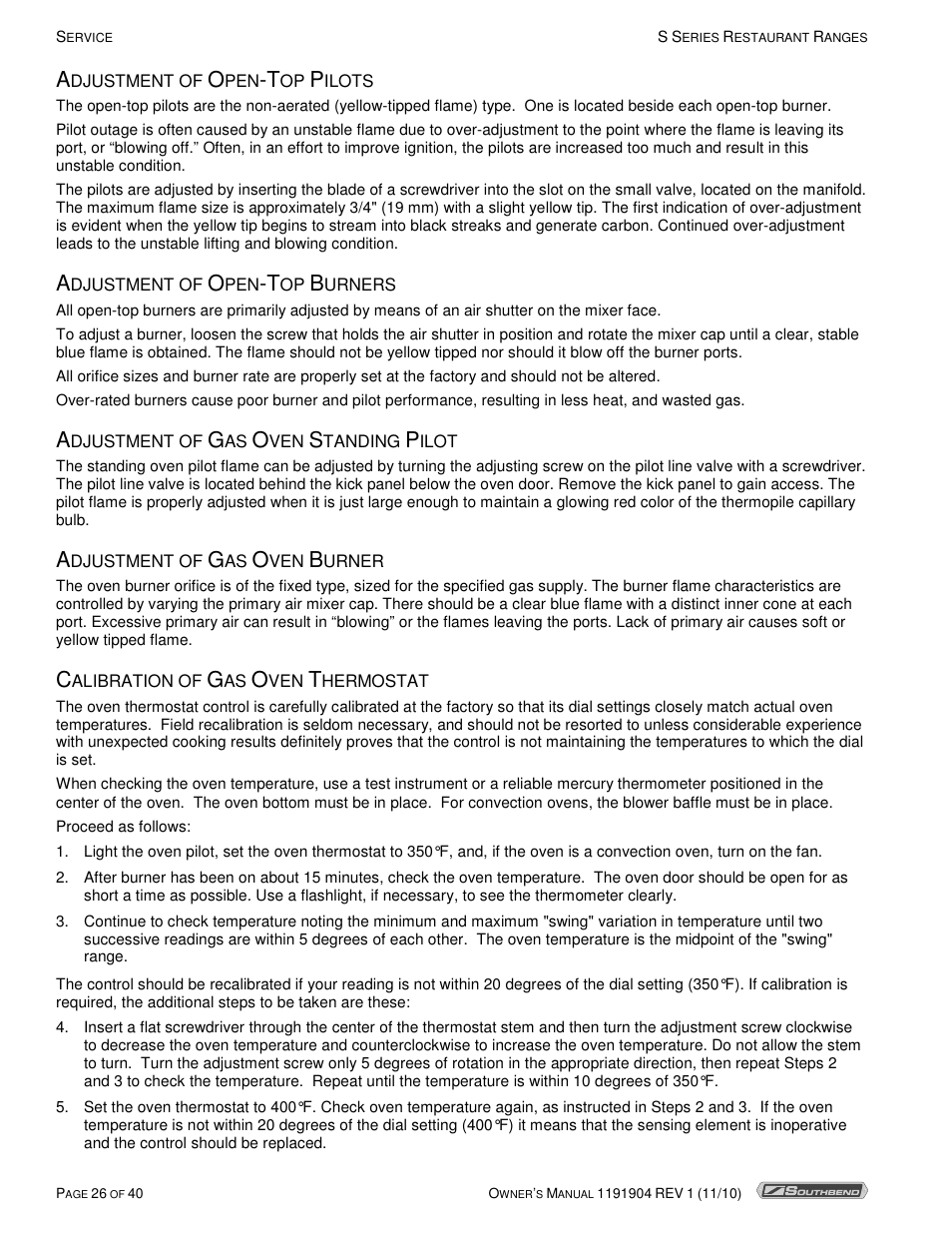 Southbend S36D User Manual | Page 26 / 40