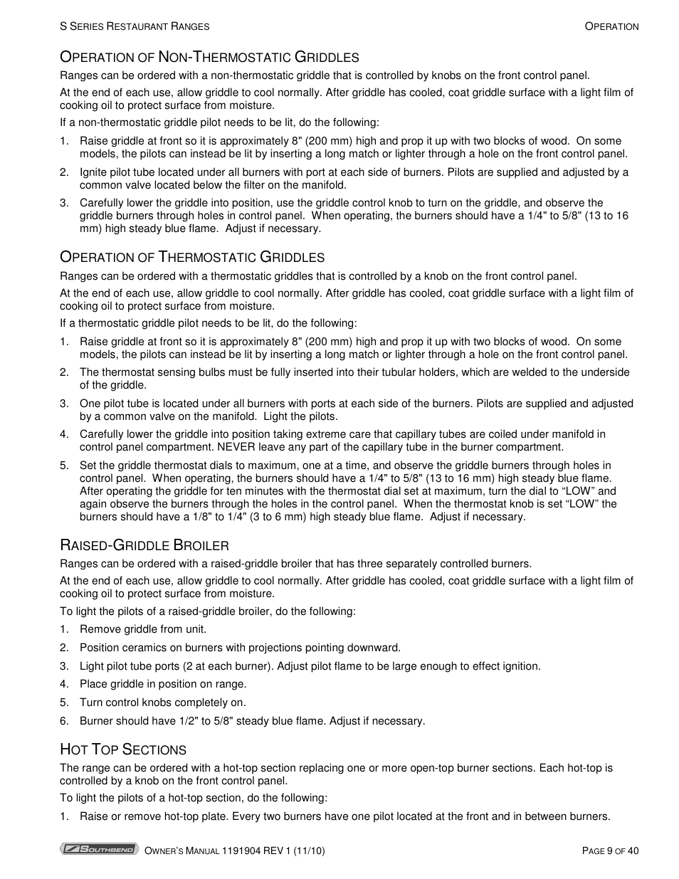 Southbend S36D User Manual | Page 9 / 40