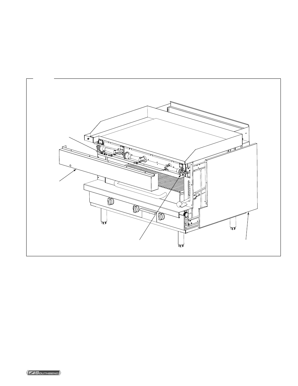 Access to serviceable parts, Adjustment of broiler pilots, Adjust_pilots | Southbend SSB-45 User Manual | Page 17 / 20