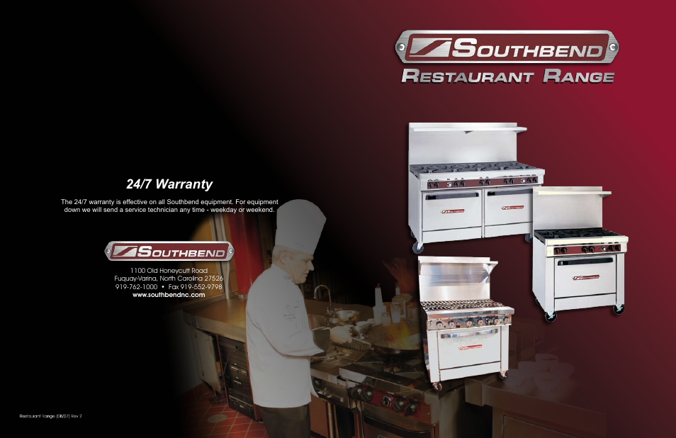 Southbend Restaurant Range User Manual | 2 pages