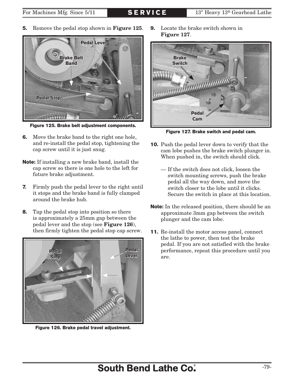 Southbend 13" Heavy 13 Gearhead lathe SB User Manual | Page 81 / 132