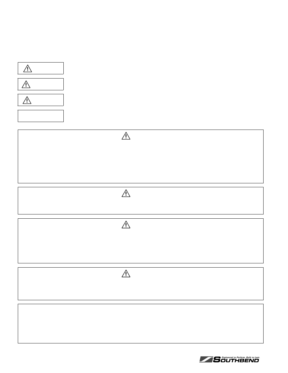 Safety precautions | Southbend P60-CM-PT User Manual | Page 2 / 28