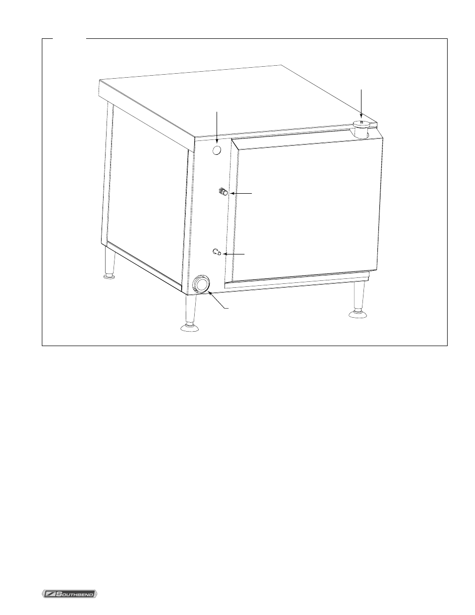 Step 3: drain connection, Location of connections and vents | Southbend StratoSteam STRE-5D User Manual | Page 15 / 56