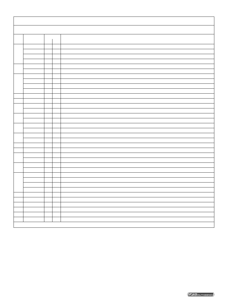 Structural parts | Southbend StratoSteam STRE-5D User Manual | Page 38 / 56