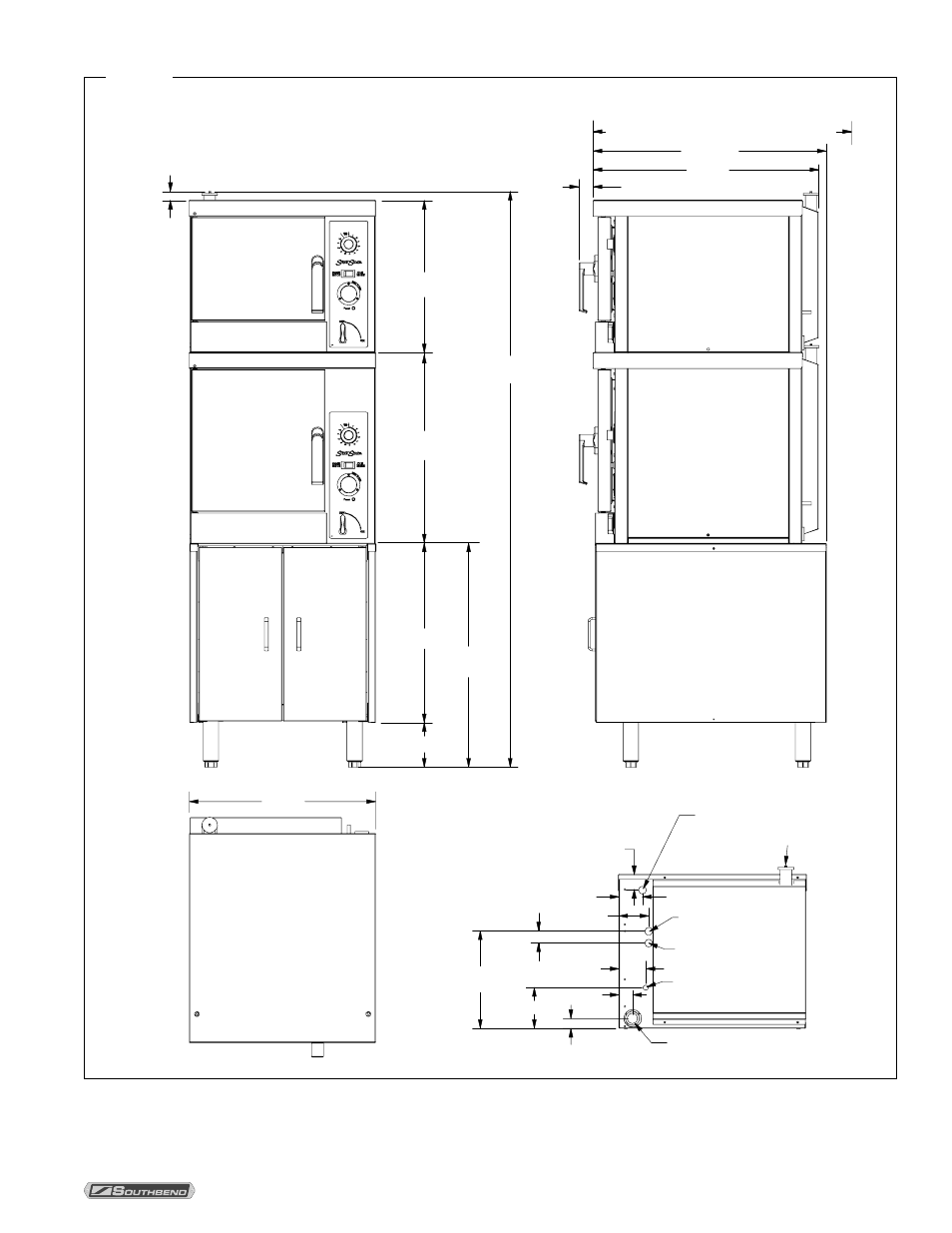 Dimensions | Southbend StratoSteam STRE-5D User Manual | Page 5 / 56