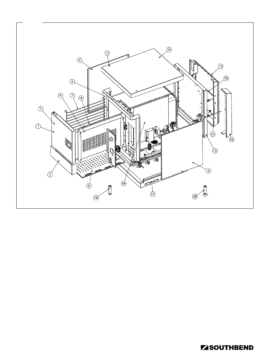 Structural parts | Southbend STRG-5D User Manual | Page 40 / 50