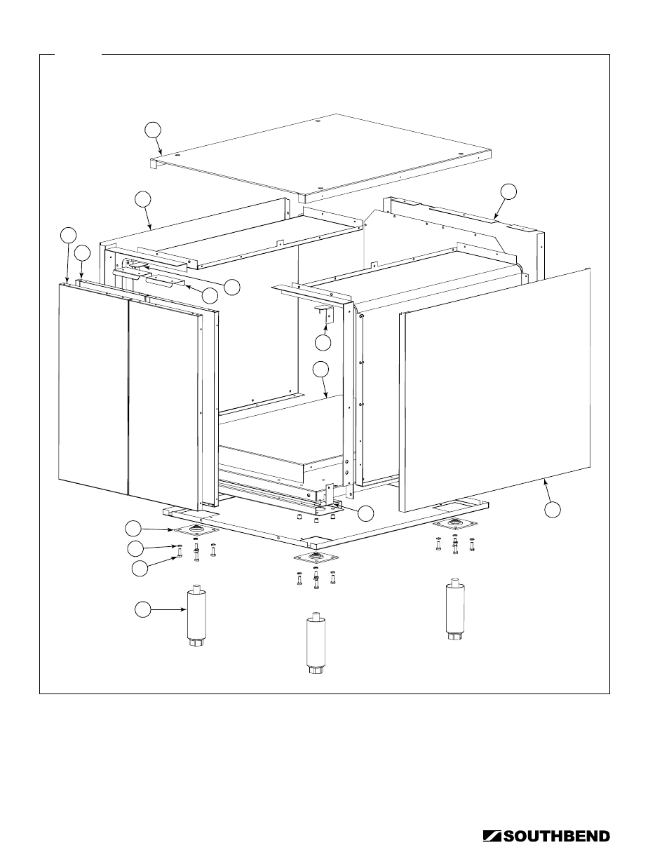 Cabinet-base parts | Southbend STRG-5D User Manual | Page 48 / 50