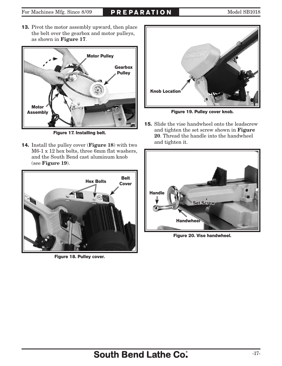 Southbend Swivel Mast Bandsaw sb1018 User Manual | Page 19 / 56