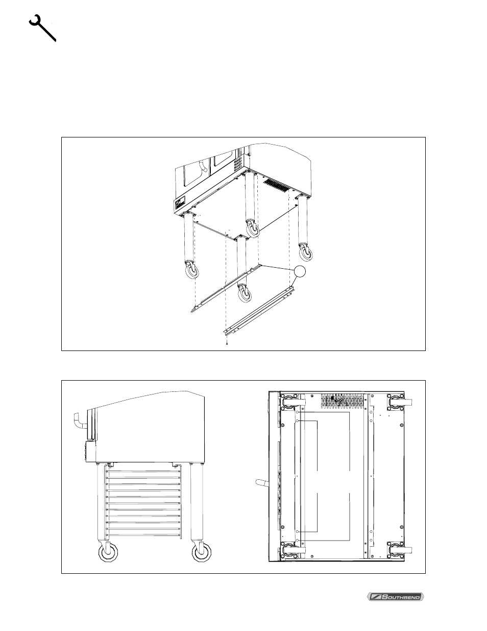Step 6: installation of optional open rack storage, Nstallation | Southbend Marathoner User Manual | Page 18 / 76
