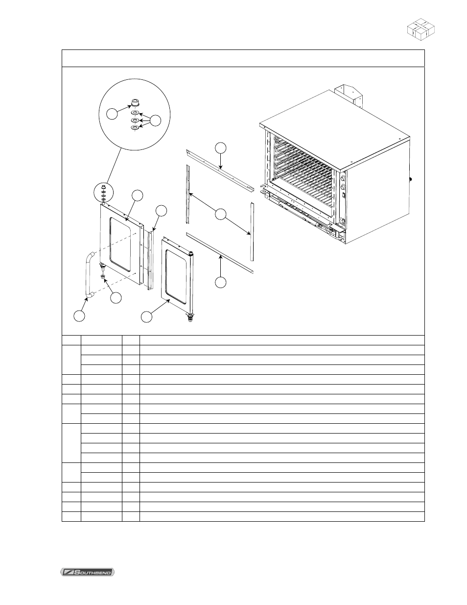 Arts, Door parts | Southbend Marathoner User Manual | Page 53 / 76