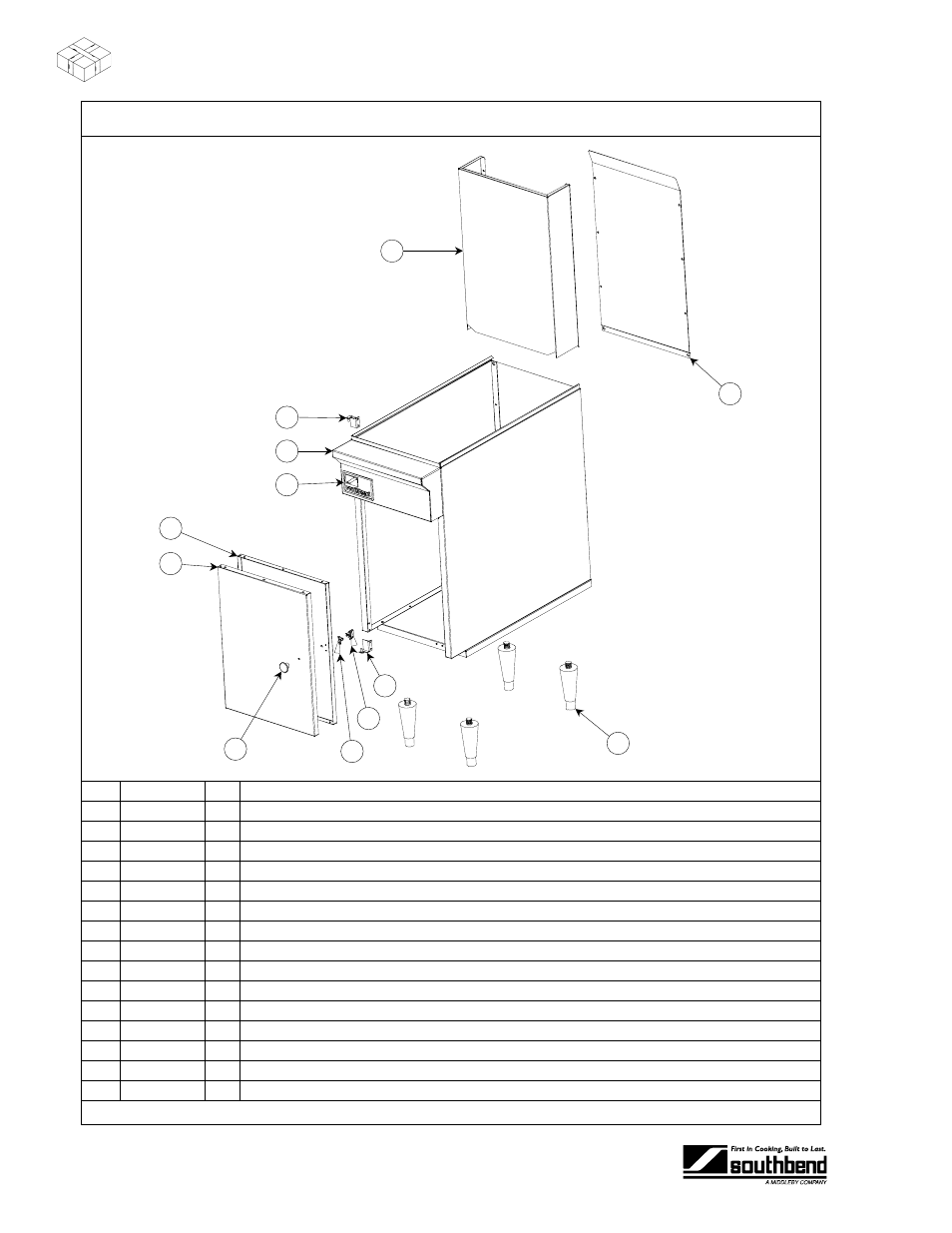 Arts, 4fr-45 r, Cabinet parts | Southbend 4FR-45 User Manual | Page 26 / 32