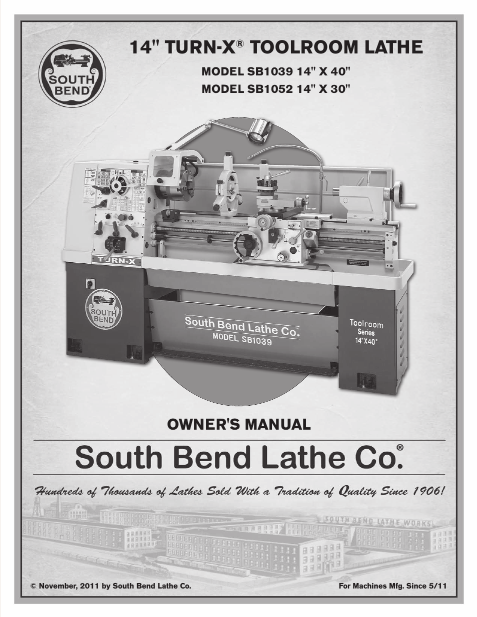 Southbend 14" Turn-X Toolroom Lathe 14"x 40" sb1039 User Manual | 132 pages