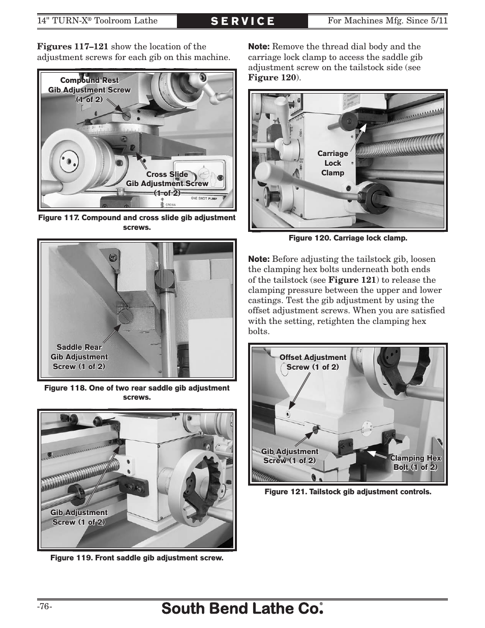 Southbend 14" Turn-X Toolroom Lathe 14"x 40" sb1039 User Manual | Page 78 / 132