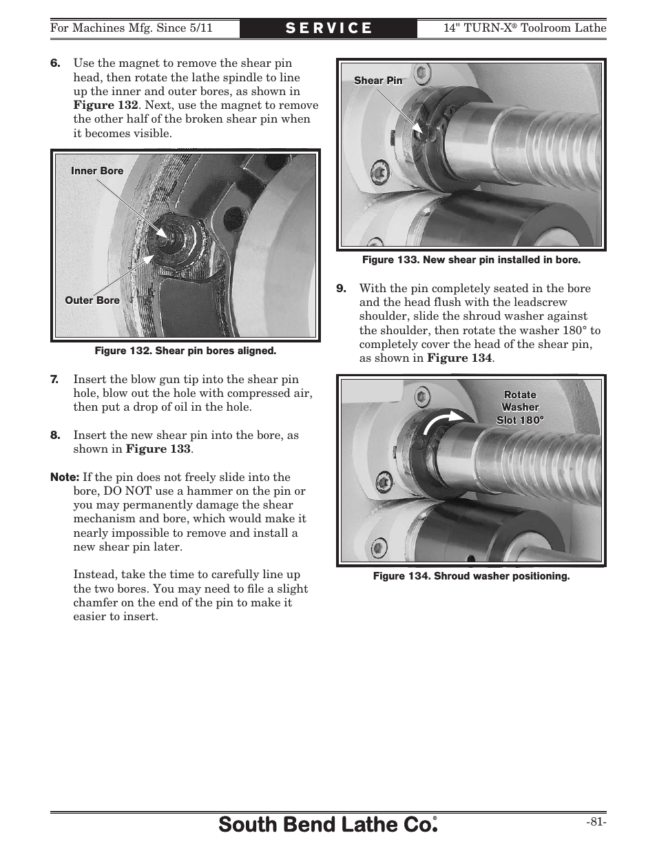 Southbend 14" Turn-X Toolroom Lathe 14"x 40" sb1039 User Manual | Page 83 / 132