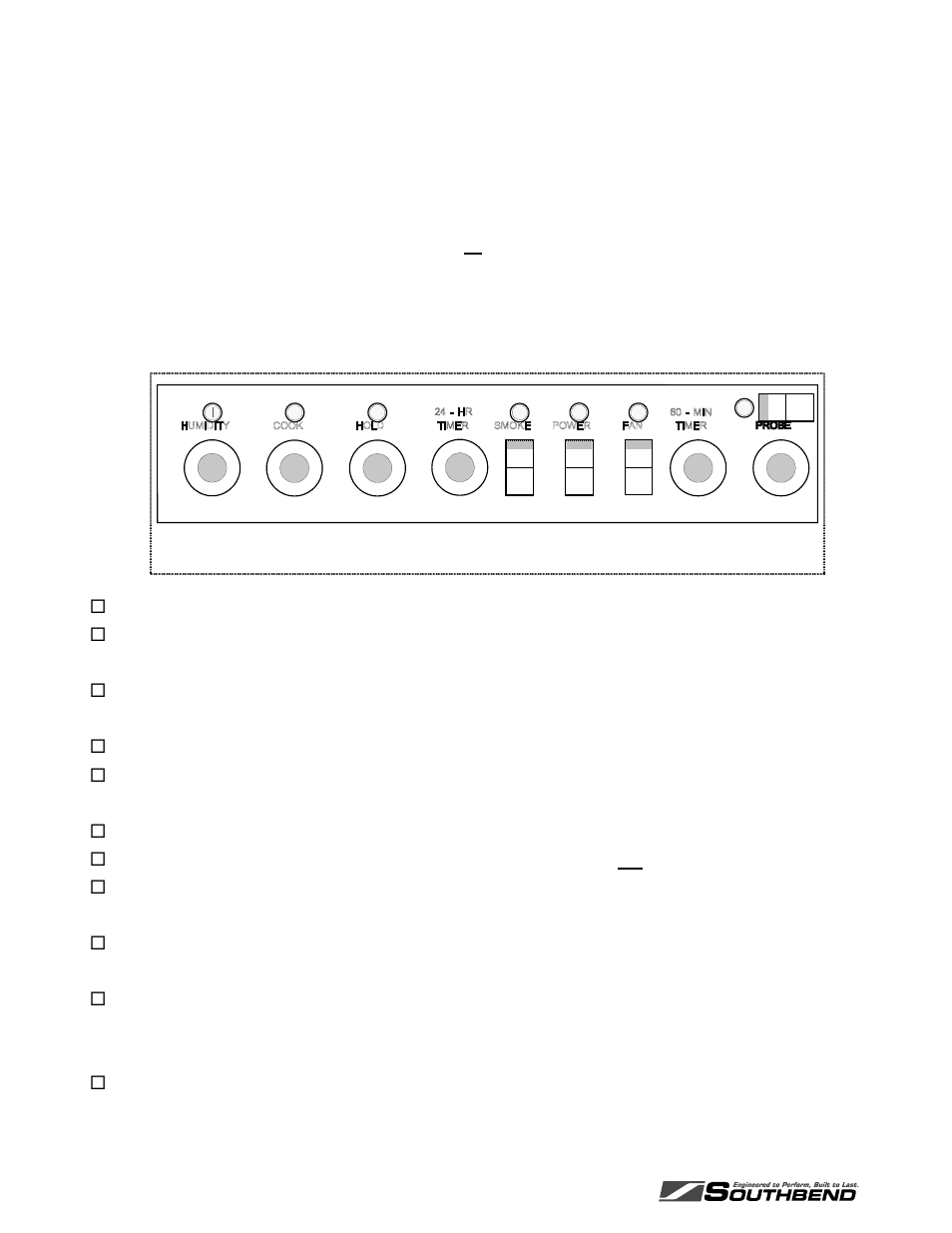 Nitial, Tart | Southbend SB-10-ES User Manual | Page 10 / 24