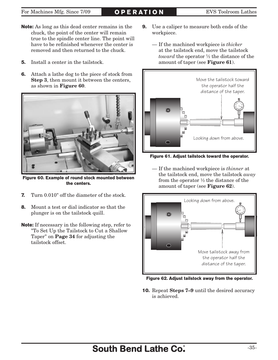 Southbend EVS Toolroom s SB1012 User Manual | Page 37 / 144