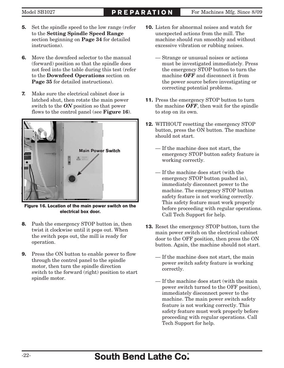 Southbend South Bend SB1027 User Manual | Page 24 / 84