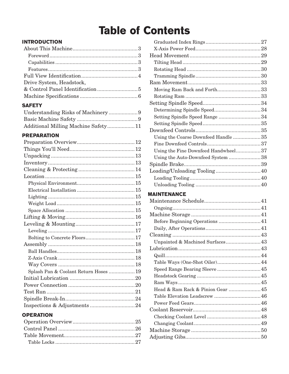 Southbend South Bend SB1027 User Manual | Page 3 / 84