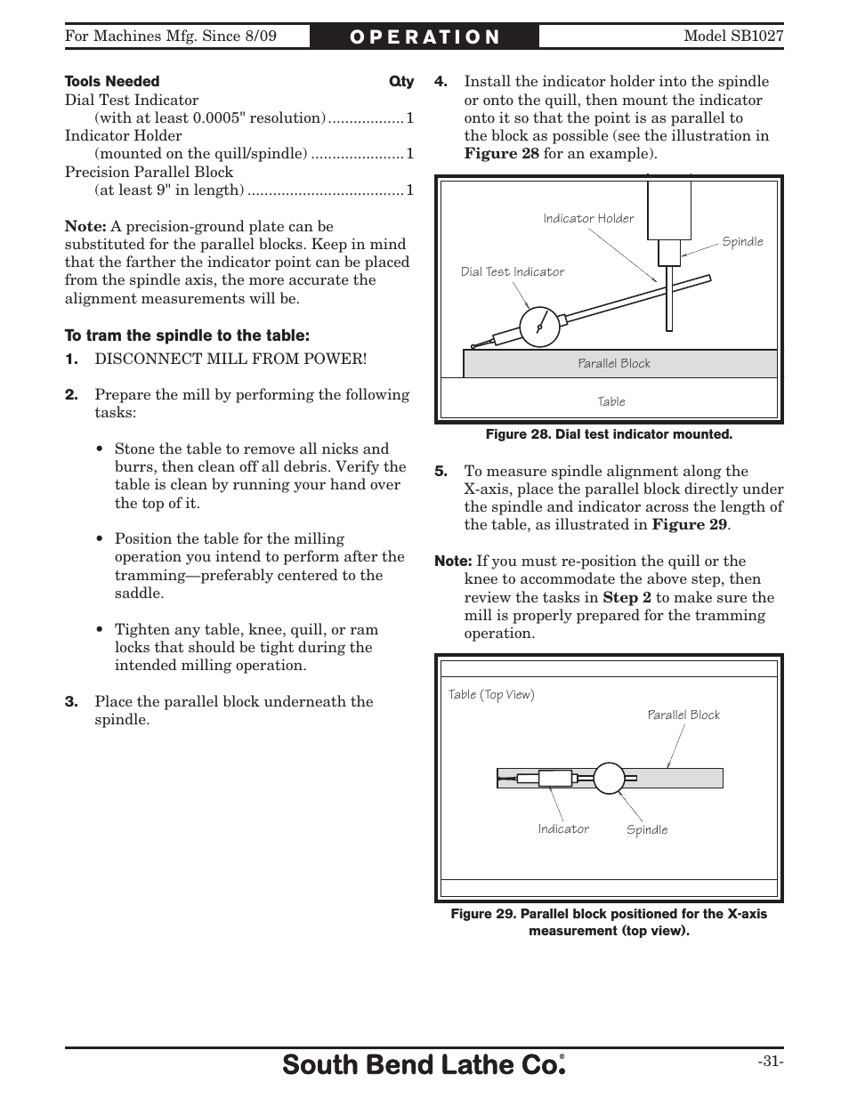 Southbend South Bend SB1027 User Manual | Page 33 / 84