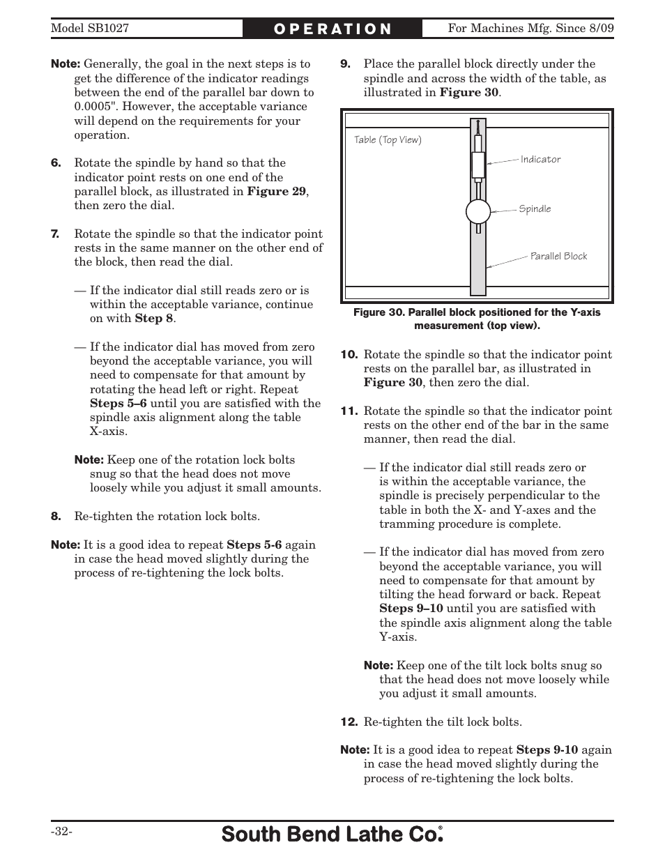 Southbend South Bend SB1027 User Manual | Page 34 / 84