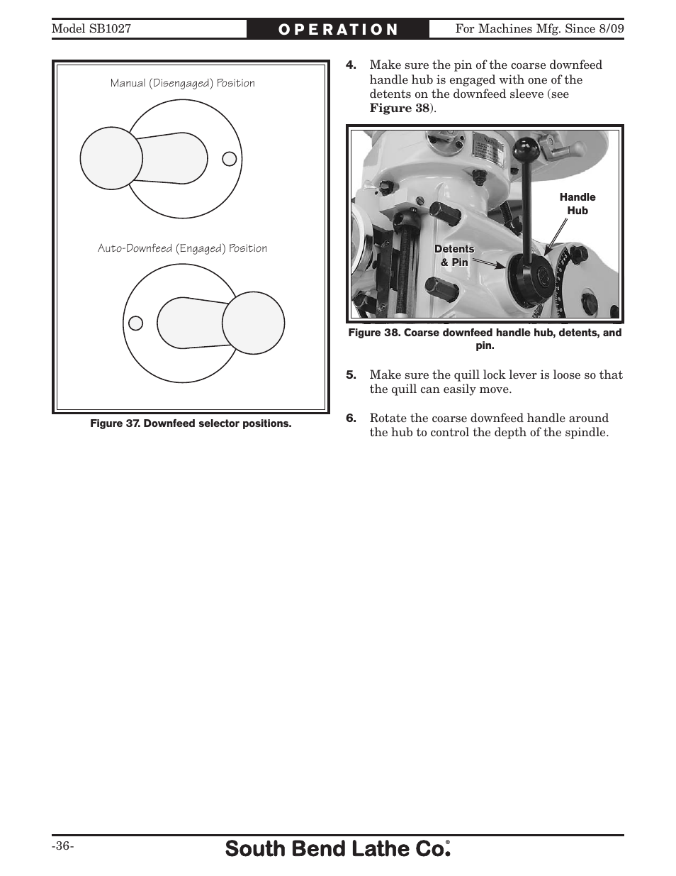 Southbend South Bend SB1027 User Manual | Page 38 / 84