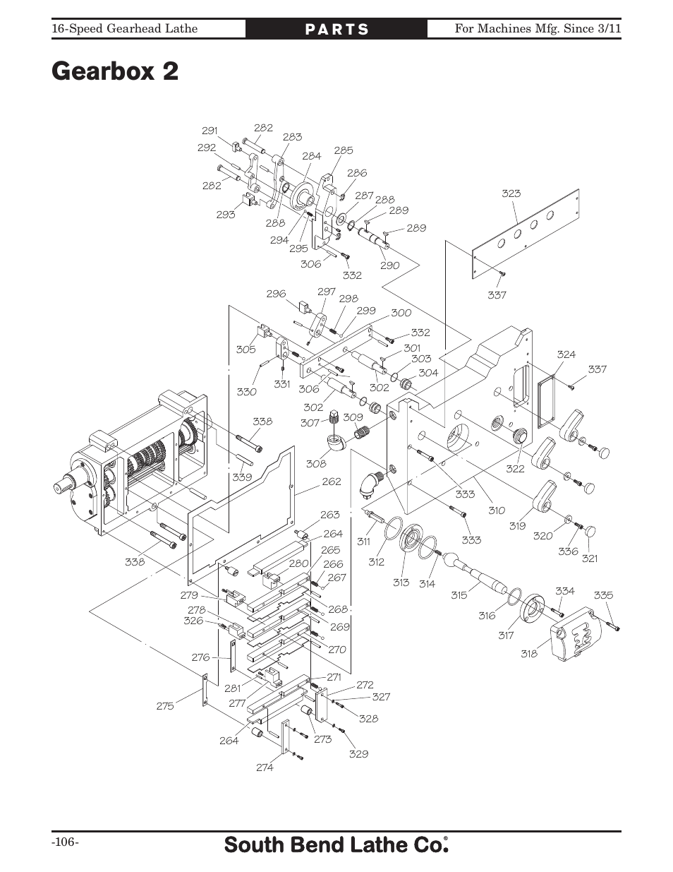 Gearbox 2 | Southbend South Bend 16 SPEED GEARHEAD LATHE SB1053 User Manual | Page 108 / 136