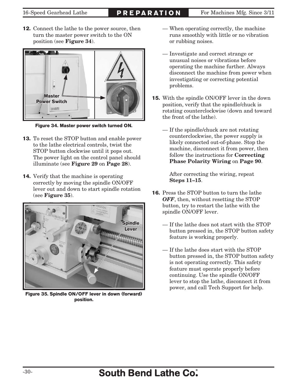 Southbend South Bend 16 SPEED GEARHEAD LATHE SB1053 User Manual | Page 32 / 136