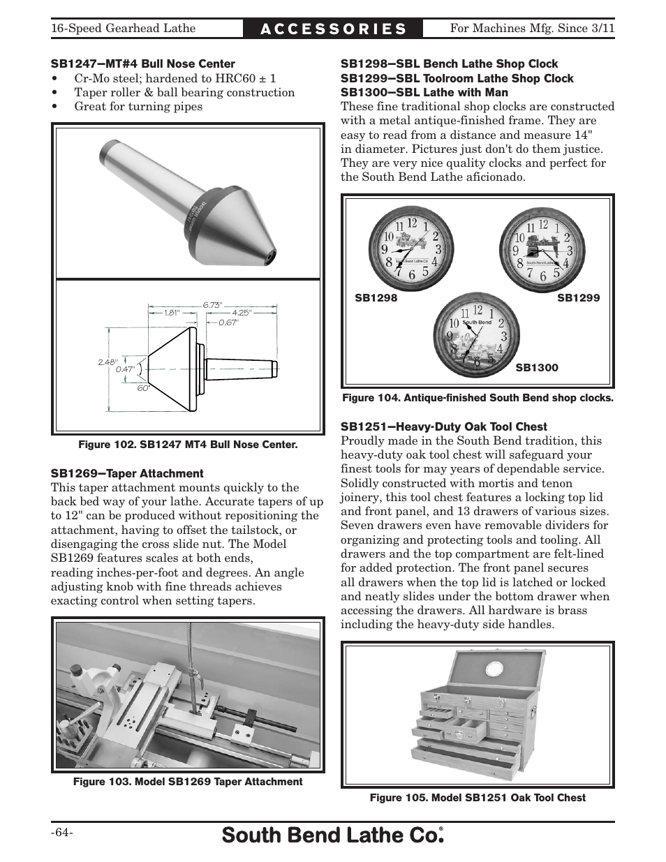 Southbend South Bend 16 SPEED GEARHEAD LATHE SB1053 User Manual | Page 66 / 136