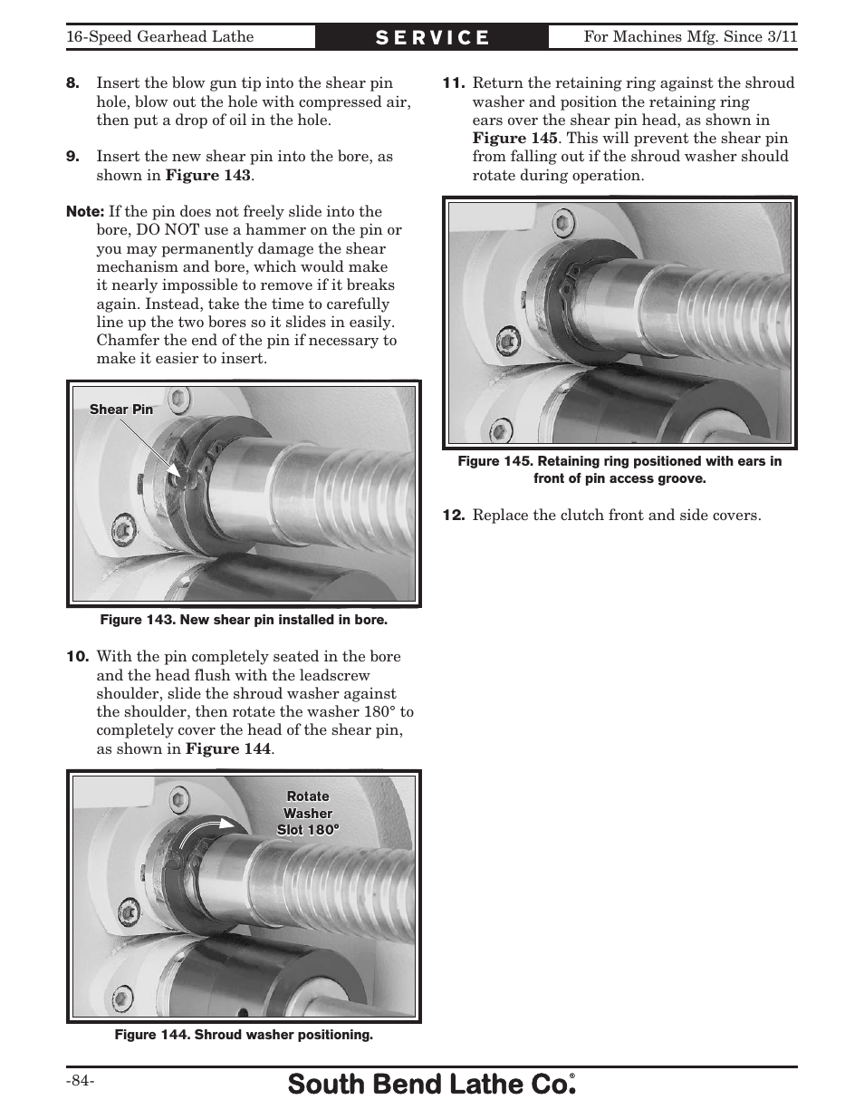 Southbend South Bend 16 SPEED GEARHEAD LATHE SB1053 User Manual | Page 86 / 136