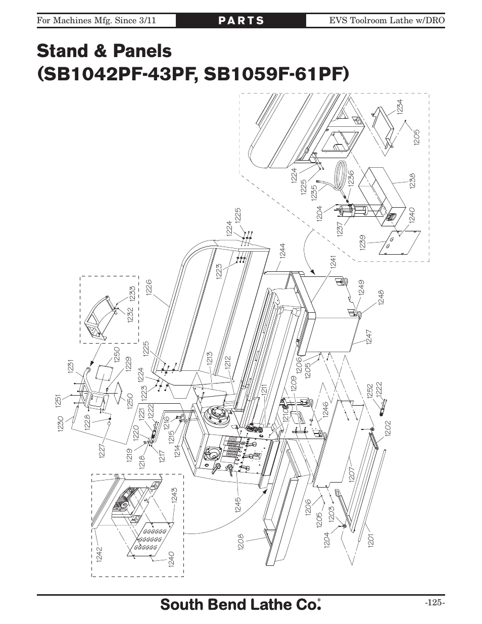 Southbend EVS Tool Room lathe w/DRO SB1059F User Manual | Page 127 / 140