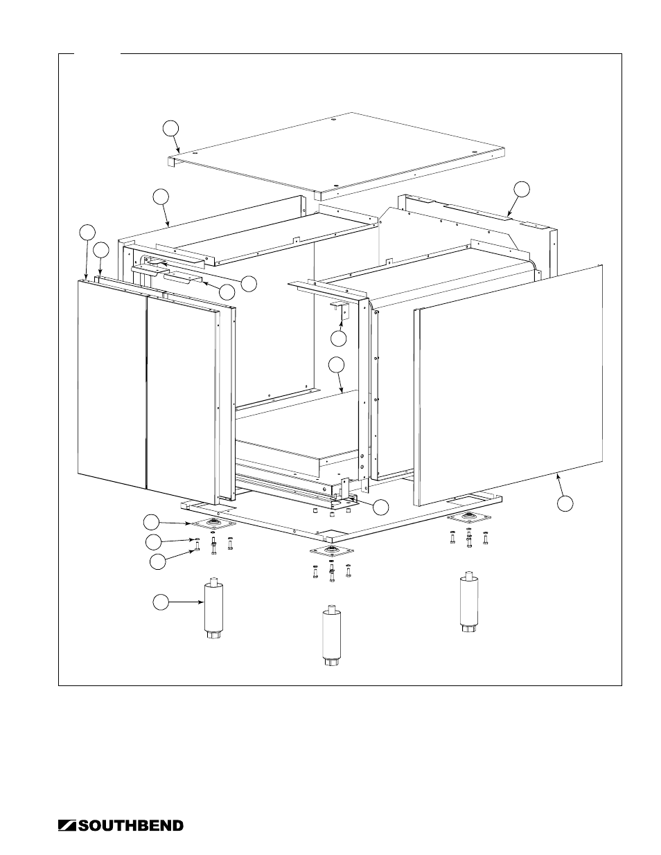 Cabinet-base parts | Southbend STRE-3EZ User Manual | Page 43 / 44