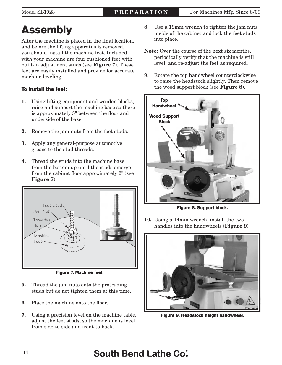 Assembly | Southbend SB1023 User Manual | Page 16 / 48