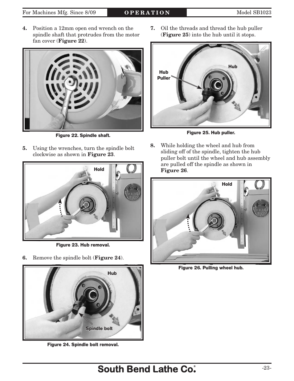 Southbend SB1023 User Manual | Page 25 / 48