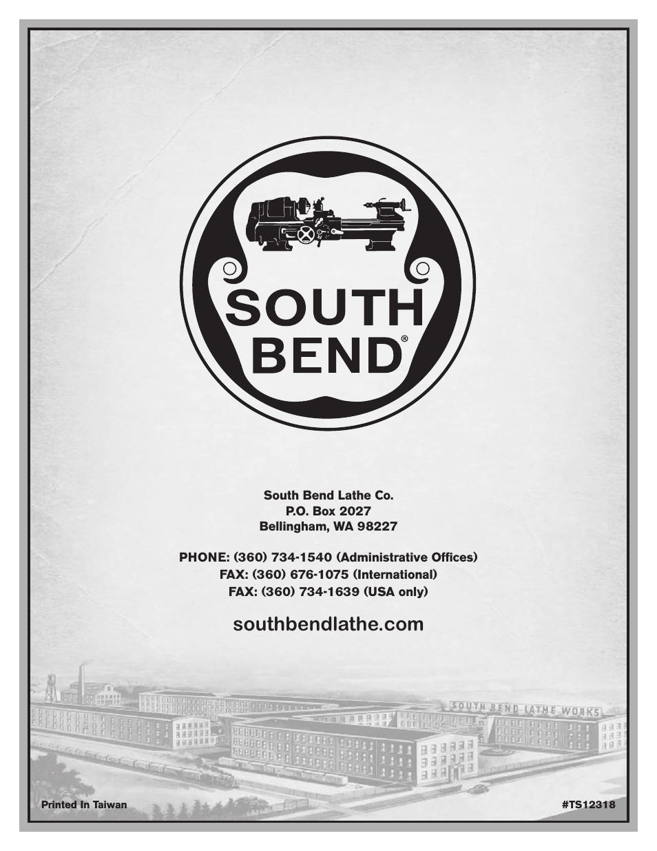 Southbend South Bend EVS Toolroom SB1012 User Manual | Page 144 / 144