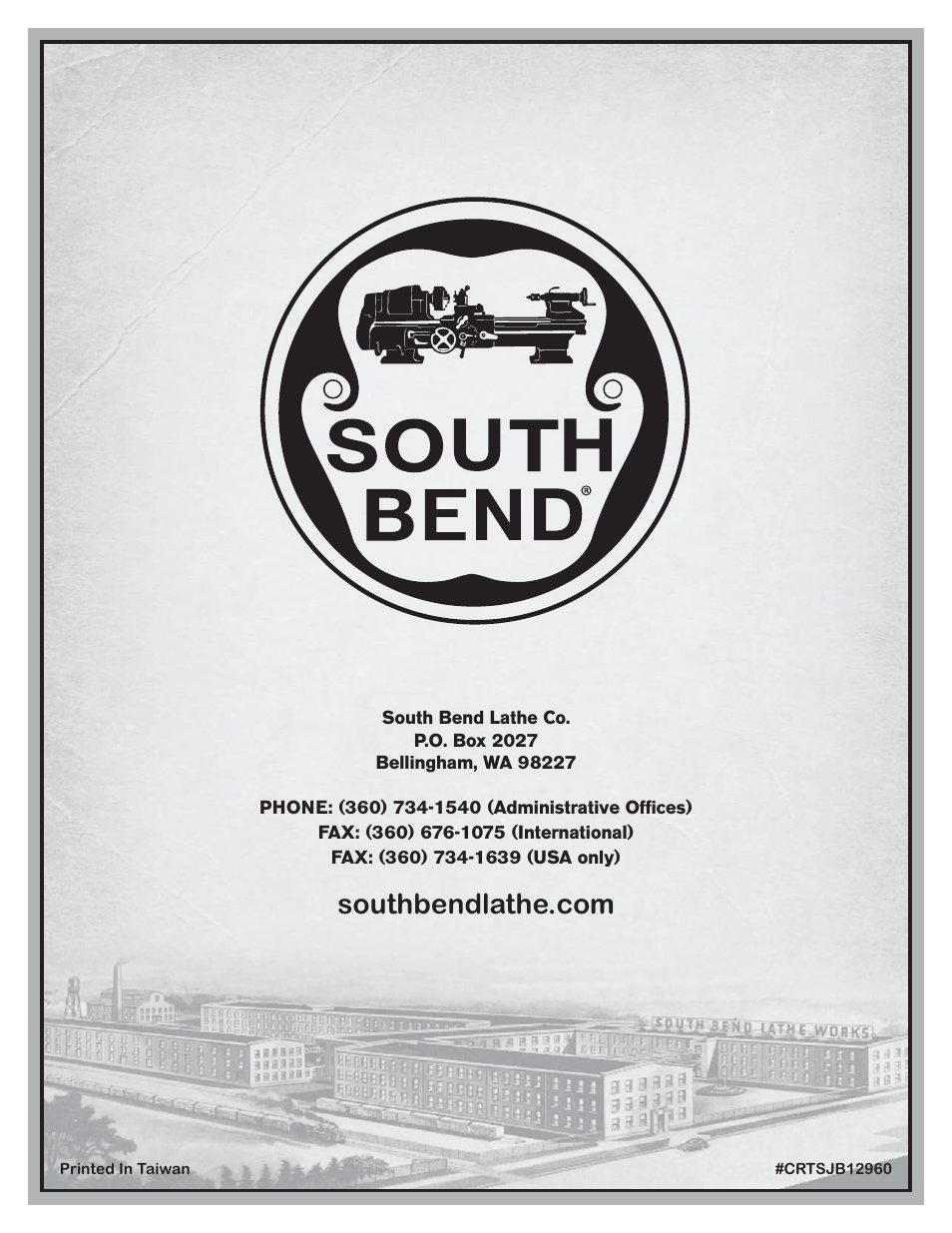 Southbend 18' & 60: EVS Toolroom Lathes 220v sb1016 User Manual | Page 144 / 144