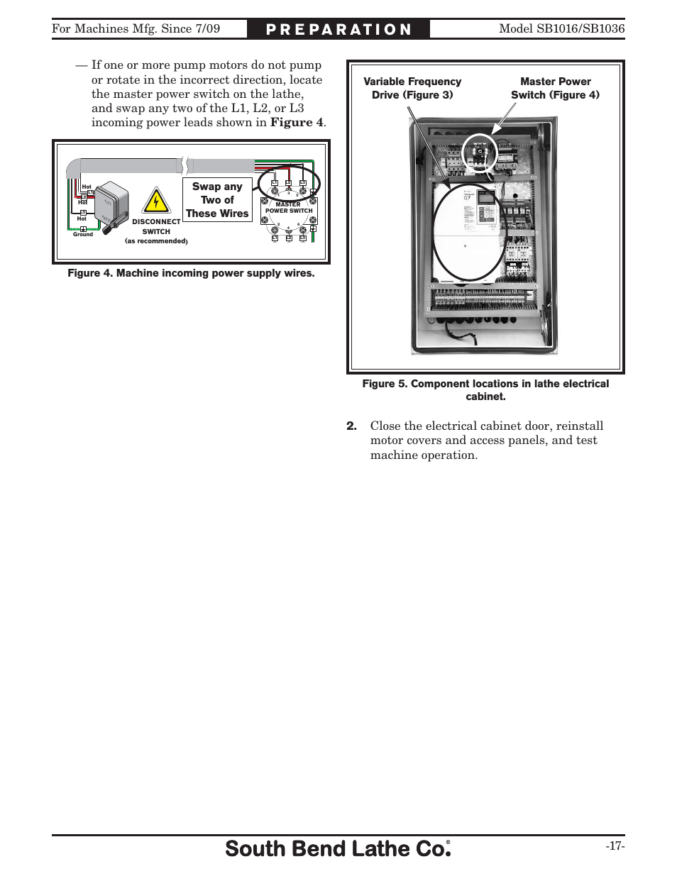 Southbend 18' & 60: EVS Toolroom Lathes 220v sb1016 User Manual | Page 19 / 144