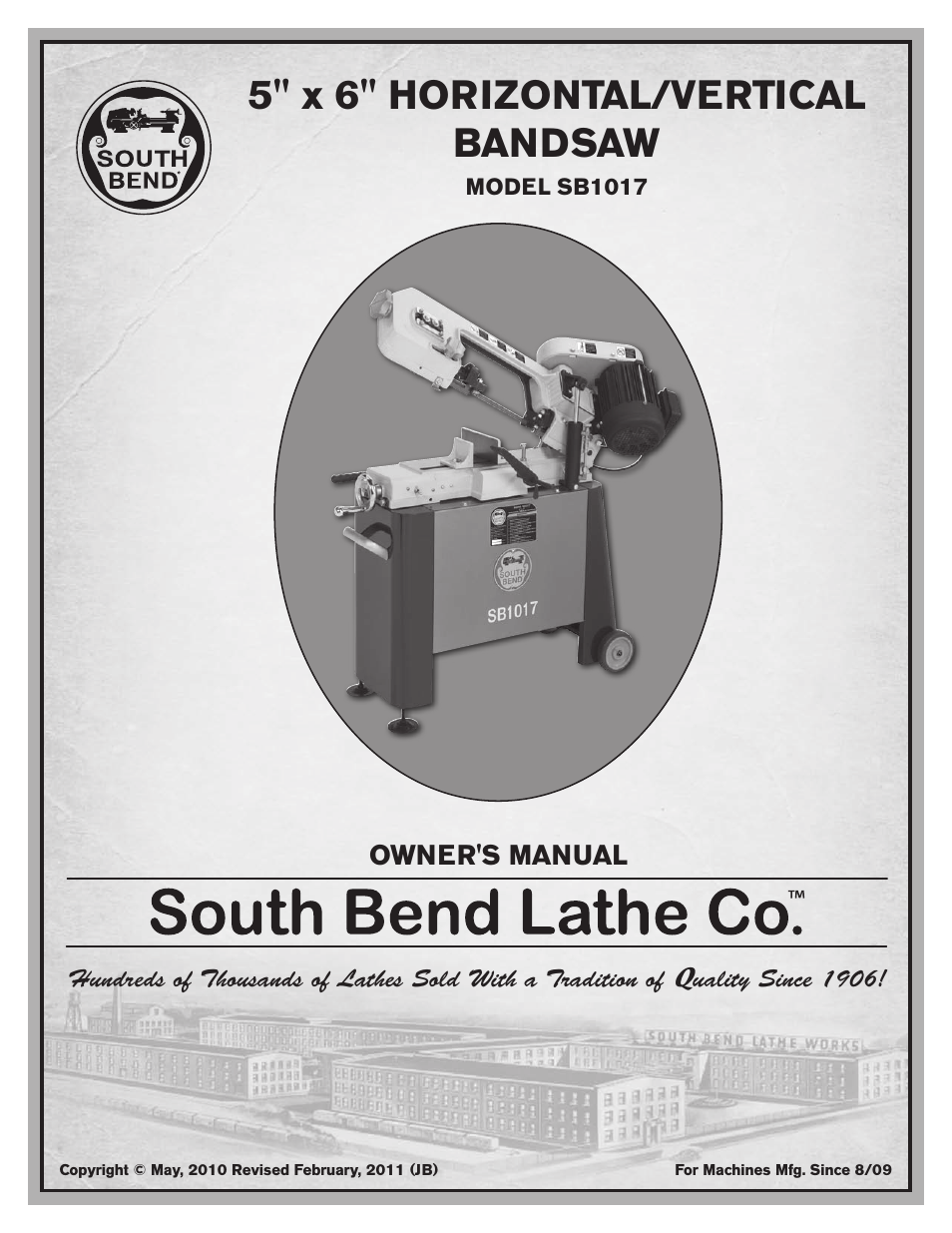Southbend SB1017 User Manual | 56 pages