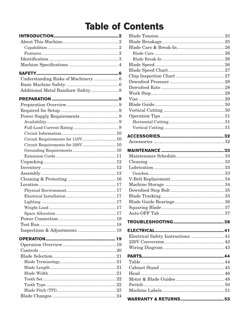 Southbend SB1017 User Manual | Page 3 / 56