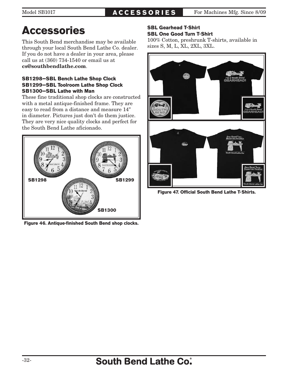 Accessories | Southbend SB1017 User Manual | Page 34 / 56
